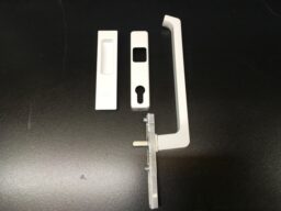 GU binnengreep hefschuifpui met cilinder wit